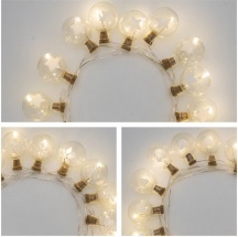 Lotti 49178 Catena Di Luci 15 Sfere Vetro Decori StellaCristallo Multi