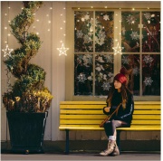 Lotti 68599 Tenda Luminosa Ice Light Led Stelle 400x80 cm 150 luci Bianco caldo