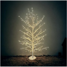 Lotti 77478 Albero di Natale �50x90h cm con 240 Microled colore Bianco Tiglio