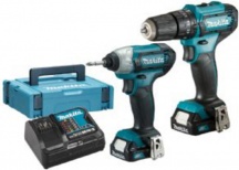 MAKITA CLX228AJ HP333D Trapano Avvitatore con Percussione + TD110D Avvitatore Impulsi