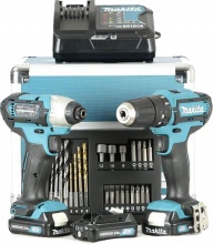 MAKITA Clx228Sax2 Trapano Avvitatore Batteria Kit  Hp333D +Td110D Volt 12x3