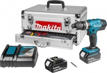 MAKITA Dhp453Rfe Trapano Avvitatore Percus Batteria  Volt 18x2 Ah 3,0 + Valigia