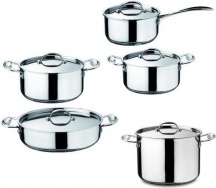 MEPRA GLAMOUR STONE Batteria Pentole Induzione 10 Pezzi  Acciaio Inox 1810
