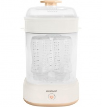 MINILAND 89687 Sterilizzatore a Vapore per Biberon Ciucci e Tettarelle Crema - Creamy