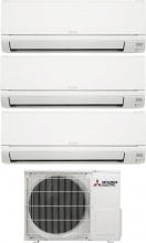 MITSUBISHI 2 x MSZ-HR25VFK + MSZ-HR35VFK + MXZ3HA50VFE1 Climatizzatore Trial Split Inverter 9+9+12 Btu MSZ-HR