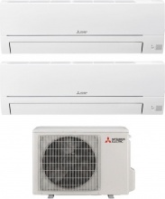 MITSUBISHI MSZ-HR25VFK+MSZ-HR35VFK+MXZ-2HA40VF2 Climatizzatore Dual Split Inverter 9+12 A++A+ R32 Wi-Fi MXZ-2HA40VF2