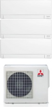 MITSUBISHI MSZ-AY25VGKP+AY35+AY35+MXZ-3F68VF4 Climatizzatore Trial Split Inverter 9+12+12 WIFI MXZ-3F68VF4 Serie AY
