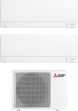MITSUBISHI MSZ-AY25VGKP+AY25+MXZ-2F53VF3 Climatizzatore Dual Split Inverter 9+9 R32 Wifi 2x AY25VGKP + 2F53VF3