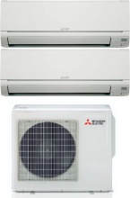 MITSUBISHI MSZ-DW25VFK+MSZ-DW35VFK+MXZ-2HA40VF2 Climatizzatore Dual Split Inverter 9000+12000 Btu A++A+ Serie DW