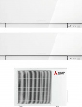 MITSUBISHI MSZ-EF25VGKW + MSZ-EF25VGKW + MXZ-2F42VF4 Climatizzatore Dual Split 9+9 A++A R32 MXZ-2F42VF4 Kirigamine Zen