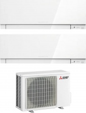 MITSUBISHI MSZ-EF25VGKW + MSZ-EF35VGKW + MXZ-2F53VF3 Climatizzatore Dual Split 9+12 A++A+ R32 MXZ-2F53VF3 Kirigamine Zen