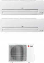 MITSUBISHI MSZ-HR25K + MSZ-HR35VFK + MXZ-2HA40VF Climatizzatore Dual Split 9000+9000 Btuh A++A+ R32 MXZ2HA40DW18D