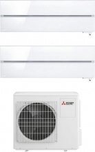 MITSUBISHI MSZ-LN25VG2V+MSZ-LN35VG2V+MXZ-2F53VF3 Climatizzatore Dual Split Inverter 9+12 Btu MSZ-LN Mitsubishi Kirigamine Style