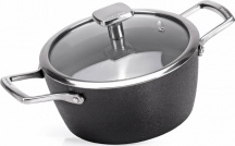 MONETA 0015396106 Tegame a Induzione Antiaderente in Alluminio 28cm Finegres Grigio Armonia