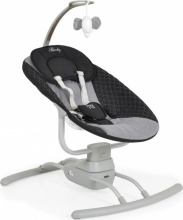 MONi 3800146249434 ROKY GREY Roky - Sdraietta Neonato Elettrica 0+M fino a 9 Kg Dondolo Grey