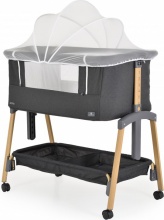 MONi ADORO BLACK Lettino Culla Neonato da Campeggio Fianco Letto Co-sleeping Black - Adoro