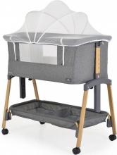 MONi ADORO GREY Lettino Culla Neonato da Campeggio Fianco Letto Co-sleeping Grey - Adoro