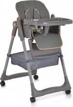 MONi LINDO GRIGIO Lindo - Seggiolone Pappa 6M - 15Kg Reclinabile Richiudibile colore Grigio