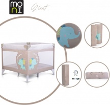 MONi PLAYPEN GIANT GREY Box per Bambini 0-3 Anni Recinto Neonato Pieghevole Grey - Giant