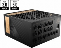 MSI 306-7ZP4A11-CE0 MEG AI1300P PCIE5 Alimentatore PC 1300 W 24-pin ATX ATX Nero