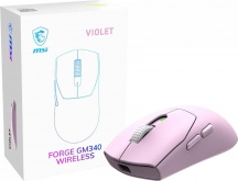 MSI S12-4301810-HH9 Mouse Gaming Ottico Wireless + Bluetooth Viola Forge Gm340 Wireless Violet