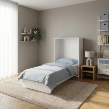 Maconi 490 Letto Singolo a Scomparsa Chiuso 85x220x100 cm con Materasso Bianco
