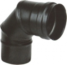 Maral NPCN90-080 Curva a Gomito per Canne Fumarie 90� 8 Nero Pellet 300 - NPCN90-80