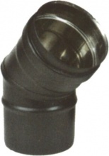Maral NPCQ45-080 Curva a Gomito per Canne Fumarie Inox 45� 8 Nero Pellet 300 - NPCQ45-80
