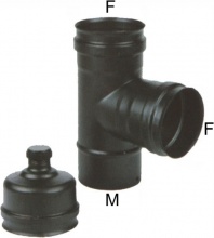 Maral NPRT08MFF-080 Gomito T Ino x 8 Mff Tappo Nero Pellet 300