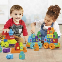 Mattel DXH35 Mega Impara con il Treno Costruzioni per Bambini da 1+ anni