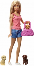 Mattel GDJ37 Barbie con cuccioli