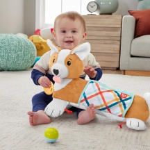 Mattel HJW10 Fisher-Price Cuscino Corgi Tummy Time 3 in 1 Prime Attivit� 0+ Anni