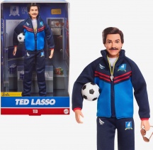 Mattel HJW91 Barbie Signature Ted Lasso Bambola Tuta Sportiva Blu Logo AFC Richmond 6+