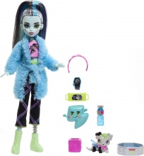 Mattel HKY68 Monster High Frankie Stein Creepover Party Bambola con Watzie 4+ Anni