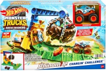 Mattel HTP18 Hot Wheels Monster Trucks Sfida Demolizione Carico Rhinomite Playset 4+