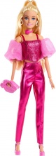 Mattel JFP40 Barbie Fashionista Deluxe Metallic Bionda con Vestito Rosa Bambola 4+