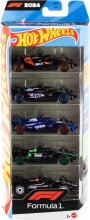 Mattel JGF58 Hot Wheels Conf. 5 Veicoli F1 Veicolo Giocattolo per Bambini da 3+ anni