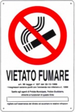 Mchr ALL13708 Cartello Vietato Fumare Dl 20x 30 Alluminio