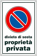 Mchr ALL13712 Cartello Divieto Di Sosta P.P. 30x 45 Alluminio