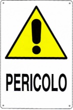 Mchr ALL13716 Cartello Pericolo 12x 18 Alluminio