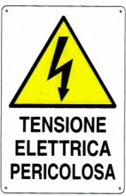 Mchr ALL13717 Cartello Tensione Elettrica 20x 30 Alluminio