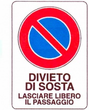 Mchr POL11023 Cartello Divieto Di Sosta 48x 68 Plastica