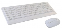 Mediacom M-MCK971 Tastiera Wireless Combo NX971 Soft Touch + Mouse Bianco
