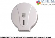 Medial International VDM908002 Distributore Carta Igienica mt 400 Bianco Wave