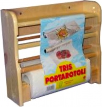 Meeting 151 Portarotolo Legno A Parete 3 Naturale cm 33x9 h. 29