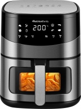 Melchioni 118340047 Friggitrice ad Aria 6,5 Litri 2000 Watt Finestra NeroAcciaio Arianna
