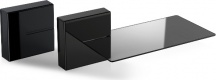 Meliconi 480521 Copri Cavi TV 20x20 cm Mensola Vetro  Ghost Cubes Shelf