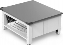 Meliconi BASE SPACE BASKET Supporto Rialzo Lavatrice 30 cm con Cestello Bianco