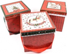 Mercury DS857970 Scatola Portapanettone Christmas Bliss cm 29,7x29x28,5h5