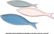 Mercury MER01952 Piattino Pesce Grande In Ceramica Colori Assortiti